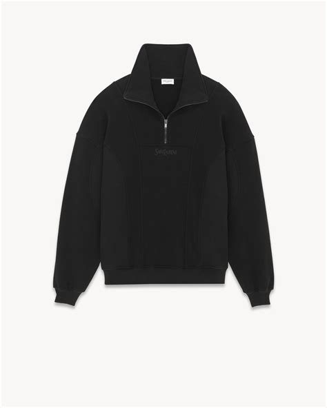 ysl half zip sweater|yves Saint Laurent hoodies sweatshirts.